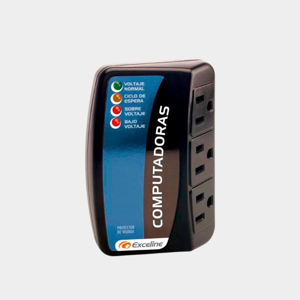 Imagen de PROTECTOR COMPUTADORA 3TOMAS 120V