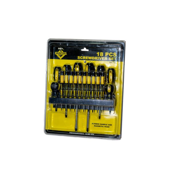 Imagen de SET DESTORNILLADOR HUNTER 18 PIEZAS