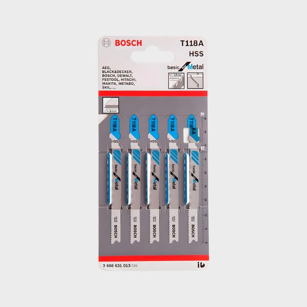 Imagen de HOJA CALAR METAL 5PZS T118A BOSCH