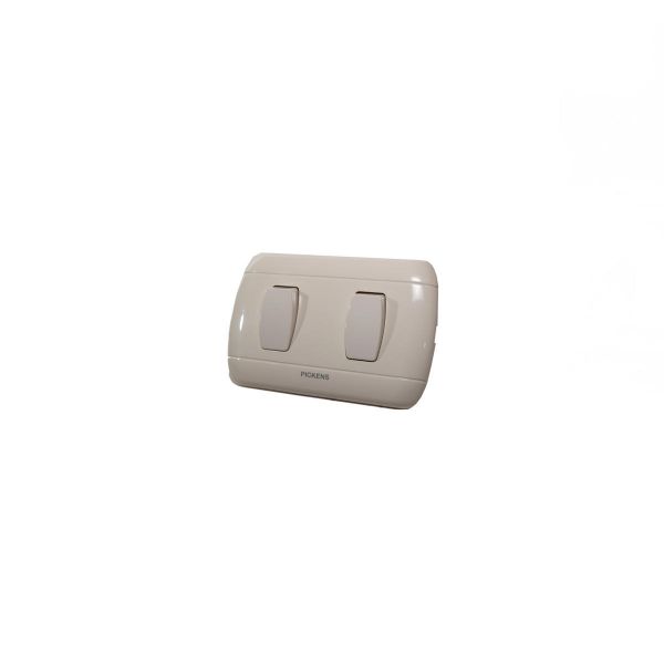Imagen de INTERRUPTOR SIMPLE 02 MODULOS BEIGE