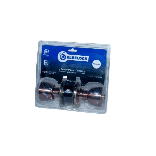 Imagen de CERRADURA POMO COBRE BLUELOCK
