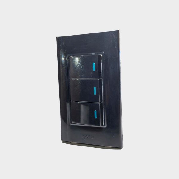 Imagen de INTERRUPTOR TRIPLE NEGRO-B IGOTO