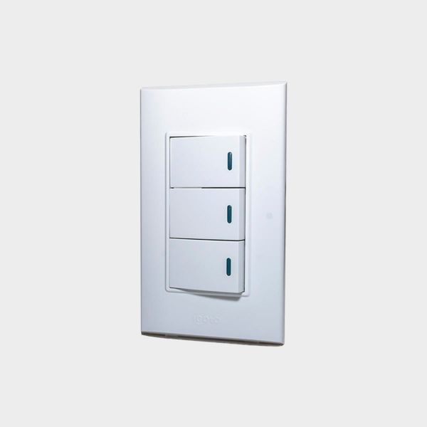 Imagen de INTERRUPTOR TRIPLE BLANCO-B IGOTO