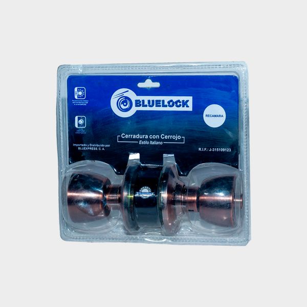 Imagen de CERRADURA POMO COBRE BLUELOCK