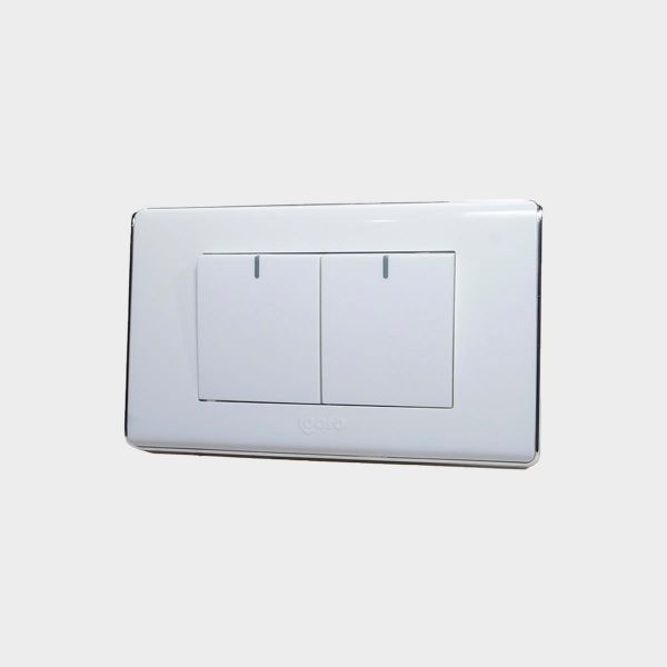 Imagen de INTERRUPTOR DOBLE BLANCO-A IGOTO