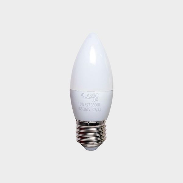 Imagen de BOMBILLO LED VELA AMARILLA 6W E27 3500K