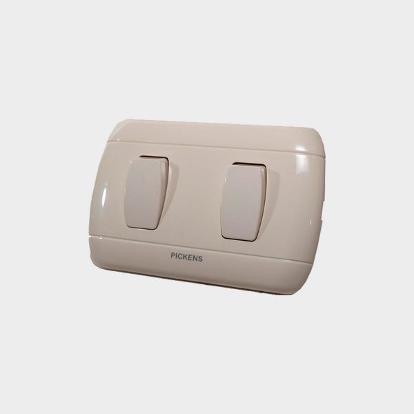 Imagen de INTERRUPTOR SIMPLE 02 MODULOS BEIGE