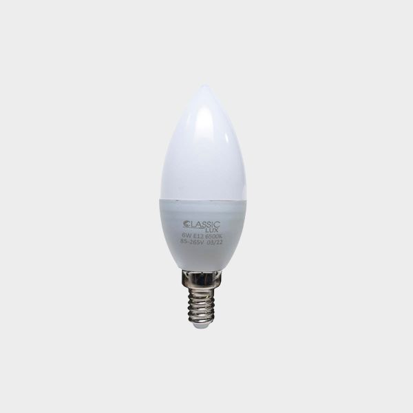 Imagen de BOMBILLO LED 6W VELA E14 6500K CLASSIC