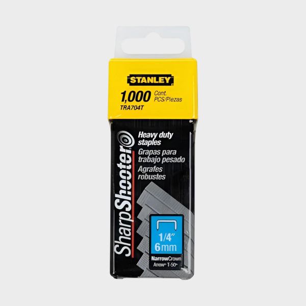 Imagen de GRAPAS P/TRABAJO PES 1/4" 1000PZ STANLEY